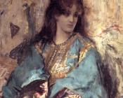 阿尔弗雷德 史蒂文斯 : A Woman Seated in Oriental Dress